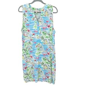 Stitch by Chenault Tropical Sun Dress Shift XL